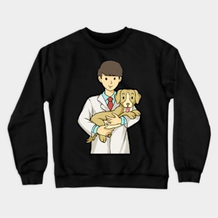 Dog With Vet Veterinarian Dogs Crewneck Sweatshirt